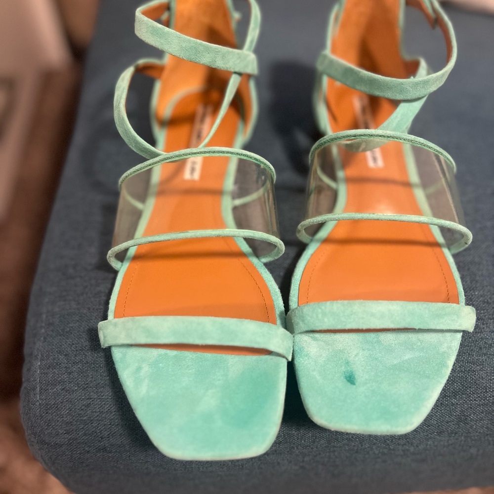 & Other Stories Mint Green Strappy Sandals